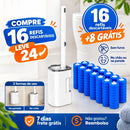 Escova Sanitária Descartável + Suporte | OFERTA COMPRE 16 E LEVE 24 REFIS