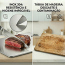 Tábua Inox 304 Chef Pro™ Premium - SUA ÚLTIMA TÁBUA