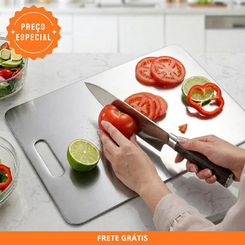 Tábua Inox 304 Chef Pro™ Premium - SUA ÚLTIMA TÁBUA